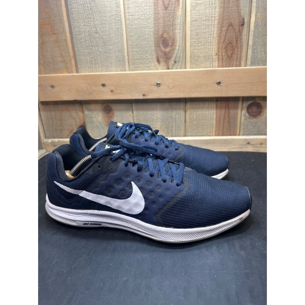 Nike Downshifter 7 Mens Running Shoes Navy & White Size 9.5